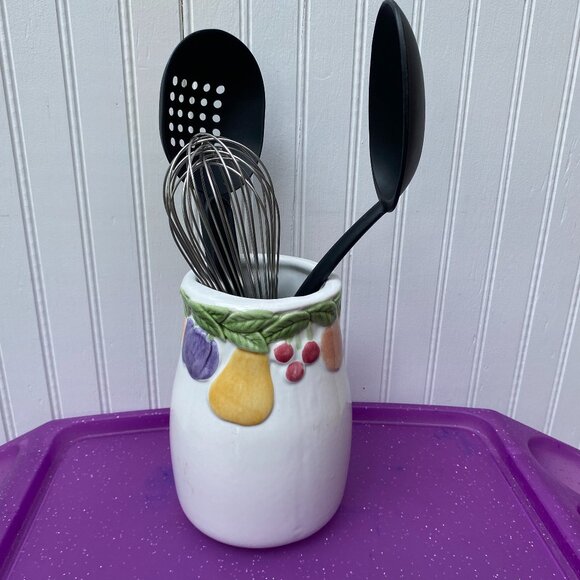 Pfaltzgraff HOPSCOTCH Utensil Holder kitchen decor - Picture 5 of 7